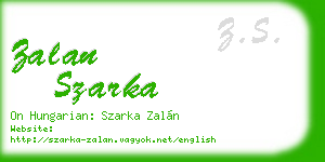 zalan szarka business card